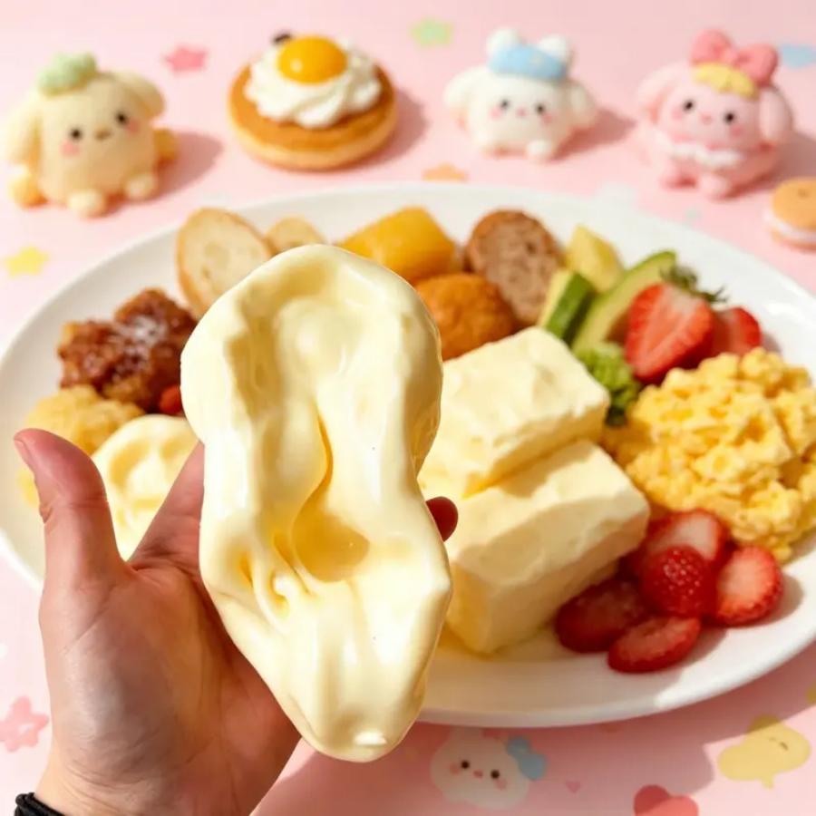 (Buy 1 Get 1 Free) Unisex Large Jumbo Cheese Squishy Pack - Free Mini Cheese Item, Moldable Squeeze Stress Relief Fidget Toy, Anxiety Squishies, Decompression Squeeze Birthday Gift, Party Favor, Slime & Squishy Toys
