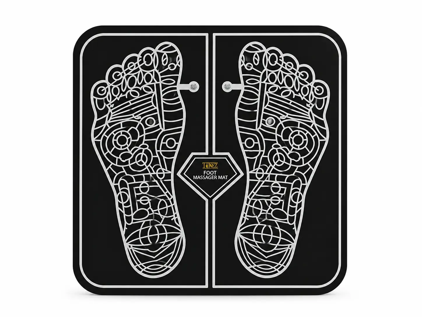 Portable Electric Foot Massage Mat with Remote Control, 8 Modes Adjustable Lightweight, Foot Massager, Customizable Black, Home/Office
