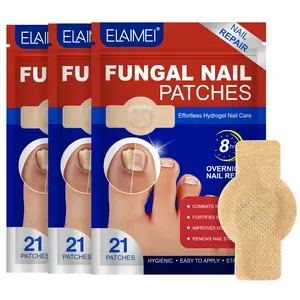 Elaimei Fungal Nail Patches 63Patches - Overnight Nail Repair Stickers for Damaged, Discolored & Brittle Nails, Easy-to-Use Plant-Based Nail Care for Toenails & Fingernails, Vegan