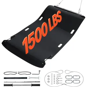 Father's Day Gift VEVOR Yard Drag Sled, 90 x 46 in, 1500lbs Heavy Duty Utility Sled, HDPE Drag Glider with Ropes & Pull Cables, Hand & Vehicle Use Game Hauler for Firewood Ice Fishing,Compatible with ATVs UTVs Tractors