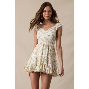 Garden Whispers Lace Mini Dress