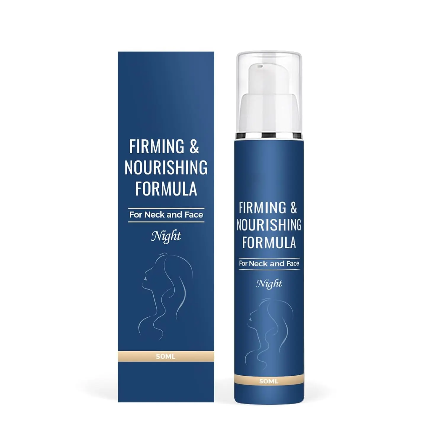Firming & Nourishing Facial & Neck Night Cream - Smooth, Lightweight, Plumper, Moisturizing Formula with Hyaluronic Acid, Shea Butter, Aloe Vera, 50ml Deep Hydrate Anti-Wrinkle Skincare Moisturizer, All Skin Types