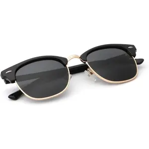 KALIYADI Polarized Sunglasses for Men and Women Semi-Rimless Frame Driving Sun Glasses UV Blocking