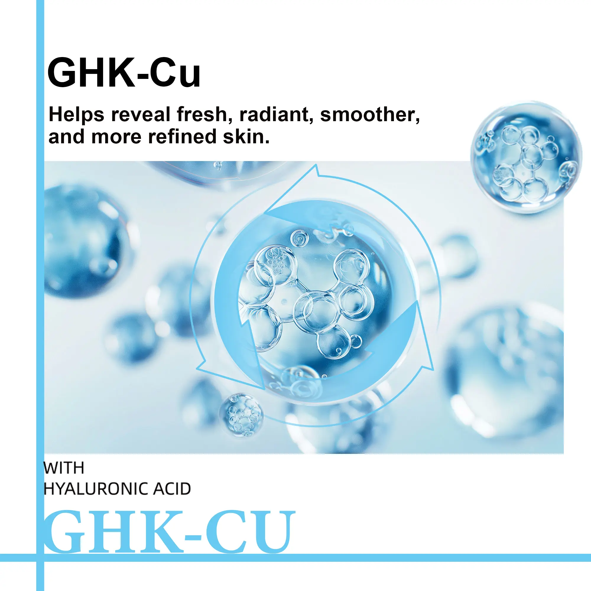 GHK Cu Peptide Serum 30 ml, Copper Peptide Serum with Hyaluronic Acid for Tightening, Collagen Boosting GHK Cu Peptide Serum 30 ml, Copper Peptide Serum with Hyaluronic Acid for Tightening, Collagen Boosting