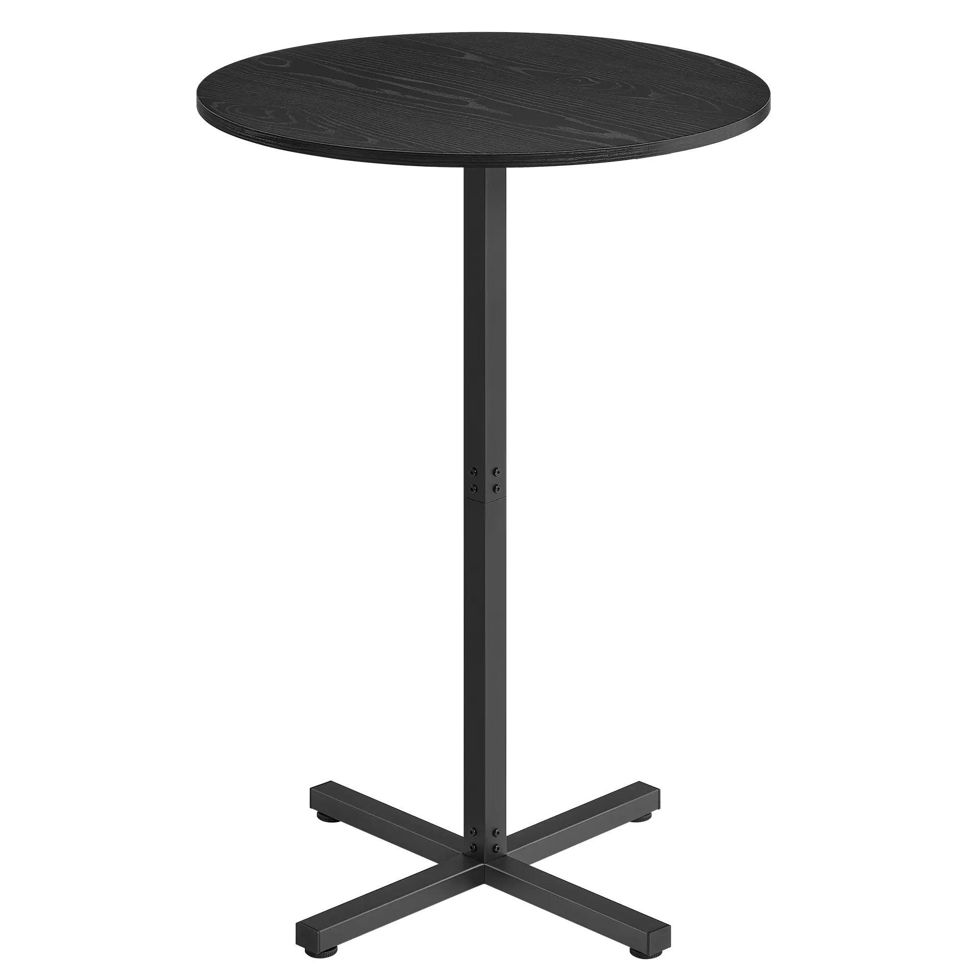 VASAGLE Round Bar Table, High Top Bar Pub Table, Metal Frame and Cross Base Cocktail Table for 2-3 People, Modern, Easy to Assemble