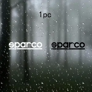 Durable Vinyl Sticker Decal for Car Door Window Laptop Luggage Furniture Bumper, Sparco Brand Adhesive Material, Ca Prop 65 Compliant