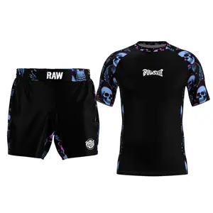 DOOM BLACK NO-GI GRAPPLING SET | RASH GUARD + GRAPPLING SHORTS