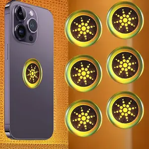 12 PCs Gold Phone Protection Stickers Neutralizers for Smart Phones/Tablets/Laptops/Computer/WiFi/Priner/TV Electronic Devices Blockers(Gold)