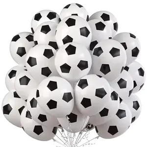 20pcs 12in Soccer Ball Balloons, Latex Party Balloons Decorations for Birthday Parties, Sports Theme Balloons for Parks and Games