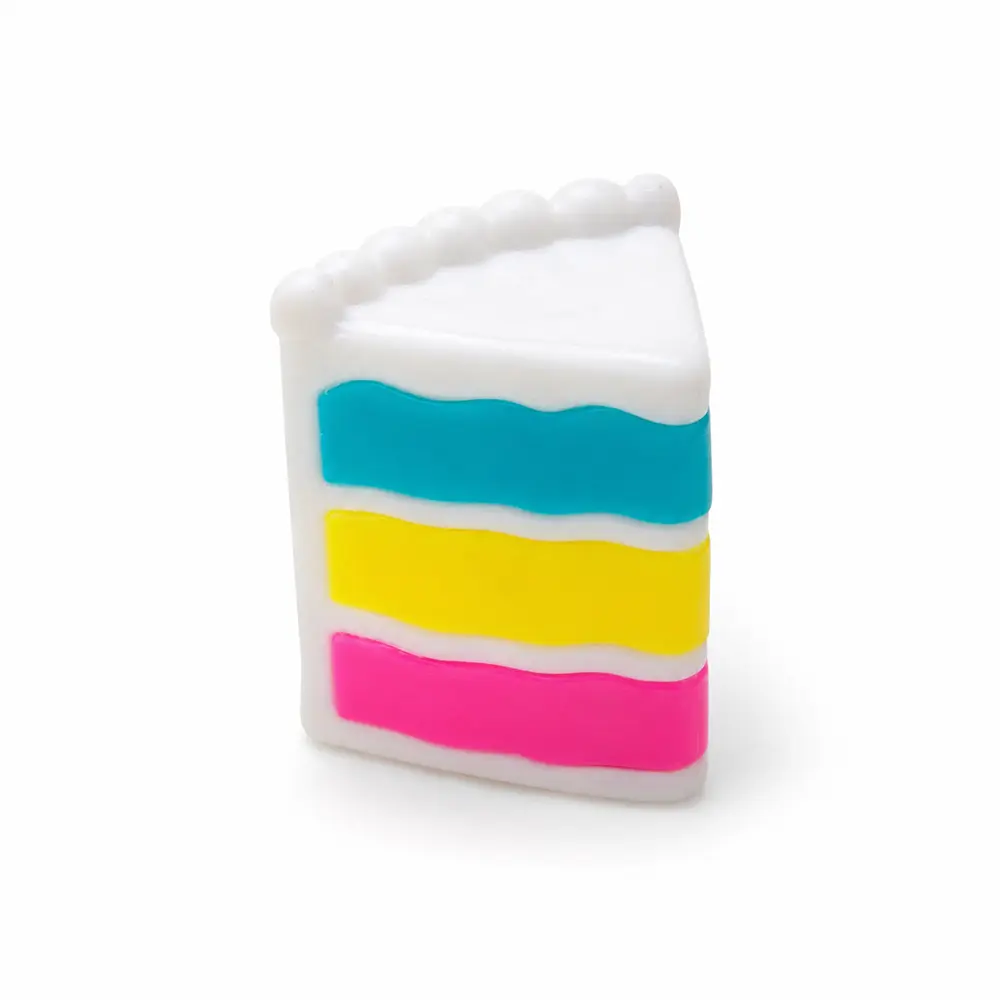 Cute Peace O' Cake Squishy Toy – Colorful Layer Cake Squeeze Stress Relief Sensory Fidget Toy for Kids & Adults, Desk Toy, Party Favor & Birthday Gift