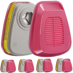 5Pair10PCS Respirator Filters - 60923 Filter Cartridges for Respirator Mask, Gas Mask Filters for Chemical, Dust, Paint, Organic Vapors Gas, Acid Gases Particulates Filter, Woodworking