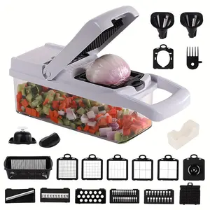 Ultimate 22-Piece Professional Multi-Blade Vegetable Chopper & Slicer Set - Effortless Meal Prep Made Easy Chopping Kitchen