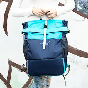Large Capacity Nylon Waterproof Folding Backpack, Wear-Resistant Lightweight Sporty Gym Bag for Outdoor Travel & Mountaineering, Sporty Gym Bags