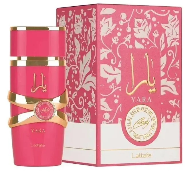 Lattafa Yara Candy Eau de Parfum for Women, 100ml / 3.4 Fl Oz, Sweet Fruity Floral Vanilla Arabian Fragrance Spray