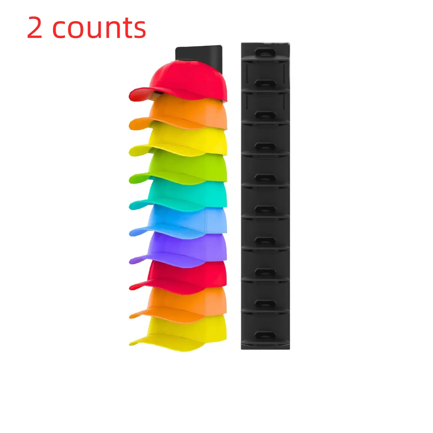 New Hat Rack Twin Set Wall-Mounted Closet Hat Holder Adjustable Door/closet Hat Display Hook Holiday Gift Halloween Gift Storage Hooks