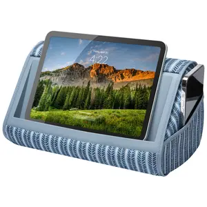 LapGear Tablet Pillow Stand with Built-in Side Pocket & Travel Handle for 11" Tablets and Smartphones - Comfortable & Portable Computer Handle, Tablet Accessories
