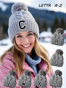 Women's Winter Beret Hat, Ski Cap with Knitted Lining, Soft Warm Beanie with Ball, Fashion Satin Inner Layer for Outdoor Sports and Snowboarding, Knit Hats