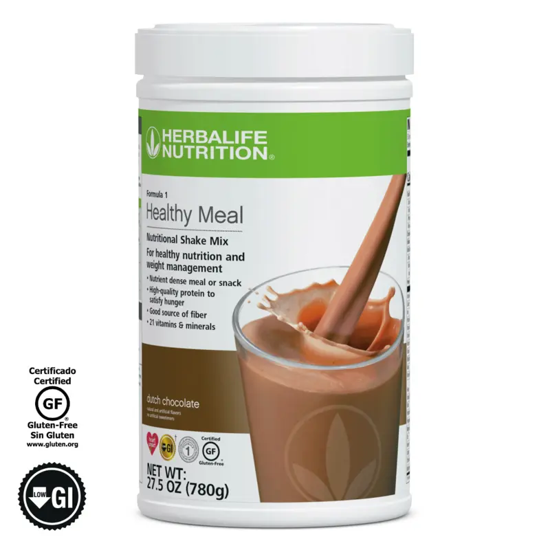 Herbalife Formula 1 Healthy Meal Nutritional Shake Mix Dutch Chocolate 780g Gluten Free Daily Nutrition Wellness Routine with Protein Fiber & Vitamins - Beverage