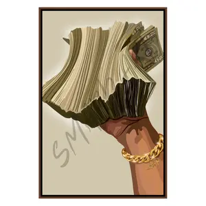 Moolah - Smard Black Wall Art Print/ Canvas for Home /Office Decor