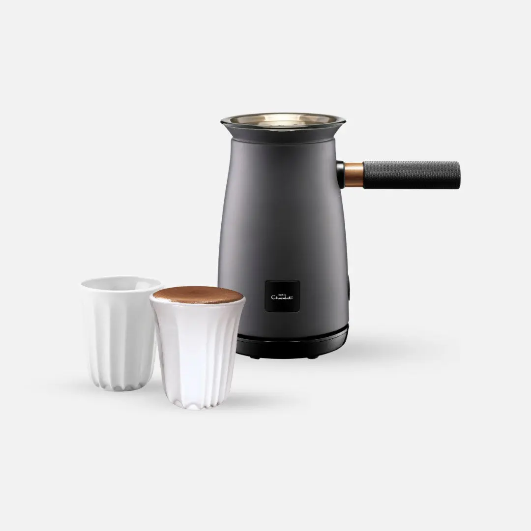 Classic Velvetiser Hot Chocolate Maker - European Style Hot Chocolate - Charcoal Finish