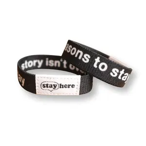Stay Here Lifeline Bracelets: Black