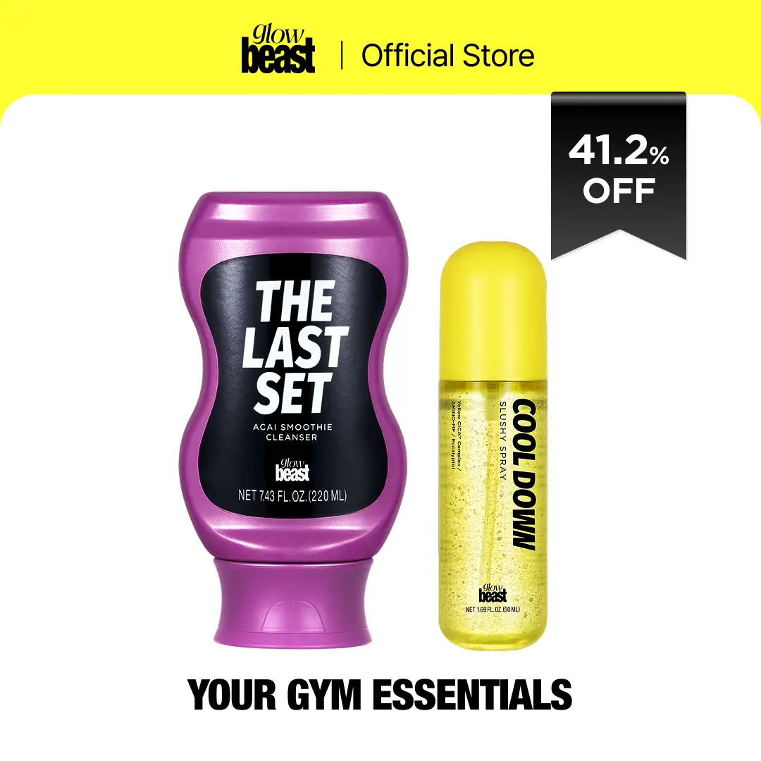[glowbeast] YOUR GYM ESSENTAILS Bundle with COOL DOWN Slushy Spray & THE LAST SET Acai Smoothie Cleanser
