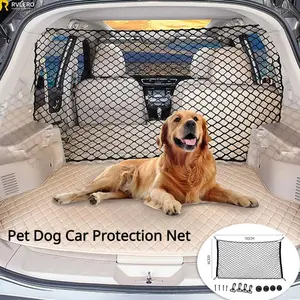 Car Trunk Fence Pet Dog Isolation Protective Net Sturdy Durable Elastic Isolation Nets Pets Safety Fence for Any Vehicle Car Trunk Isolation Net