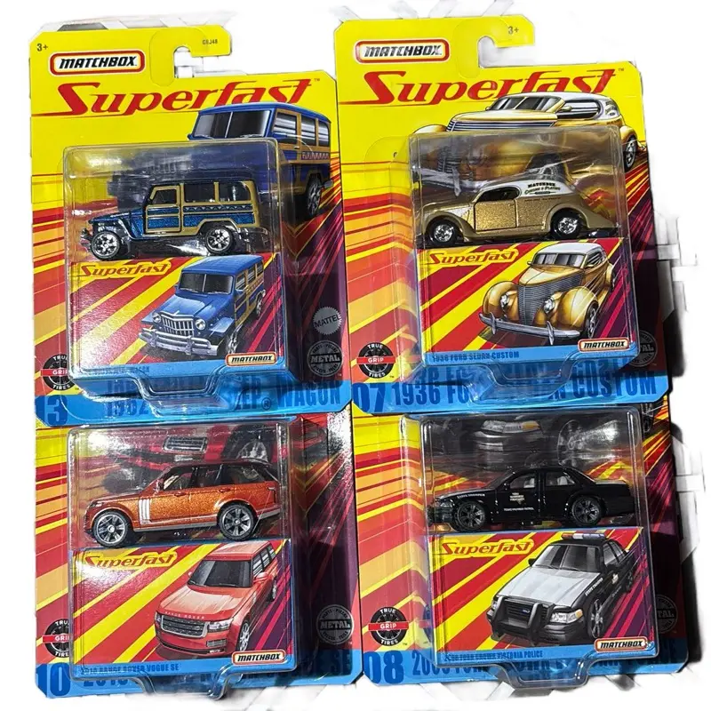 Matchbox Superfast series -Jeep ,Ford Sedan , Range and Ford Crown - Scale 1:64