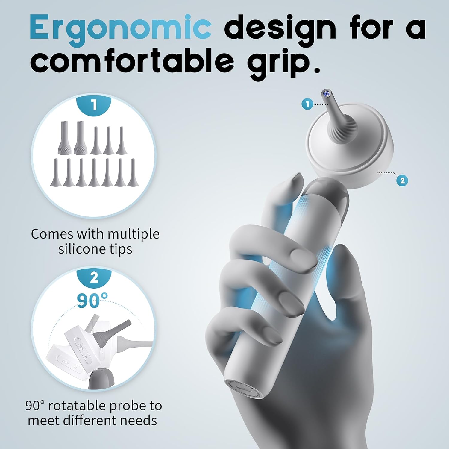 HD Visual Ear Wax Removal Tool, Otoscope Camera Ear Cleaner with LED Light, Safe Ear Cleaning Kit for Adults, Kids, Pets