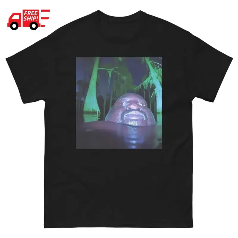 Funny Gumbo Slice T-Shirt | Fat Man In Swamp Meme | Humor Graphic Tee | Unique Internet Culture Shirt T-Shirt For Men And Women