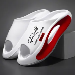 Men's EVA Cloud Slippers - Soft Hollow Sports Sandals, Non-Slip Thick Slides for Home, Beach Walking Footwear Boy Shoe Flipflop Makapal Fashion Summer Dance  Fasciitis good guy outdoorfun