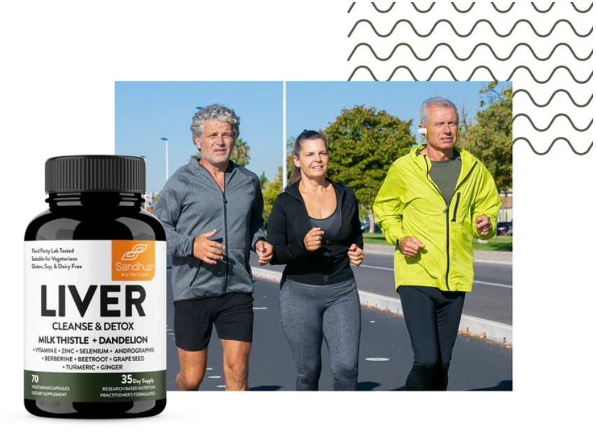 【Sandhus】Liver Cleanse & Detox Supports, 11 Ingredient Blend Milk Thistle, Dandelion, Turmeric, Ginger Extract, Vitamin E, Grape Seed Supplement Healthcare Dietary Edible Fitness