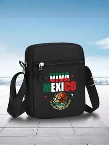 Mexico Print Messenger Bag for Men and Women, Street Fashion Outdoor Shoulder Bag, Adjustable, Perfect for Daily Wear and Gifts
