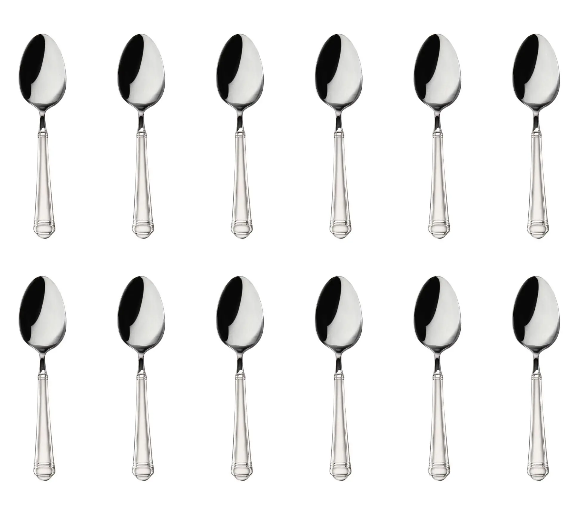 Godinger Set of 12 Crete Sandblast 18/0 SS Teaspoons