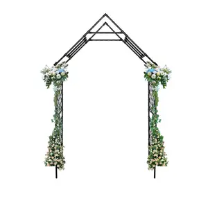 GAOMON 7.87x3.93Ft Metal Garden Arch Trellis for Climbing Plants, Outdoor Weddings, and Decor - Weather-Resistant Arbor for Patio, Backyard, and Garden