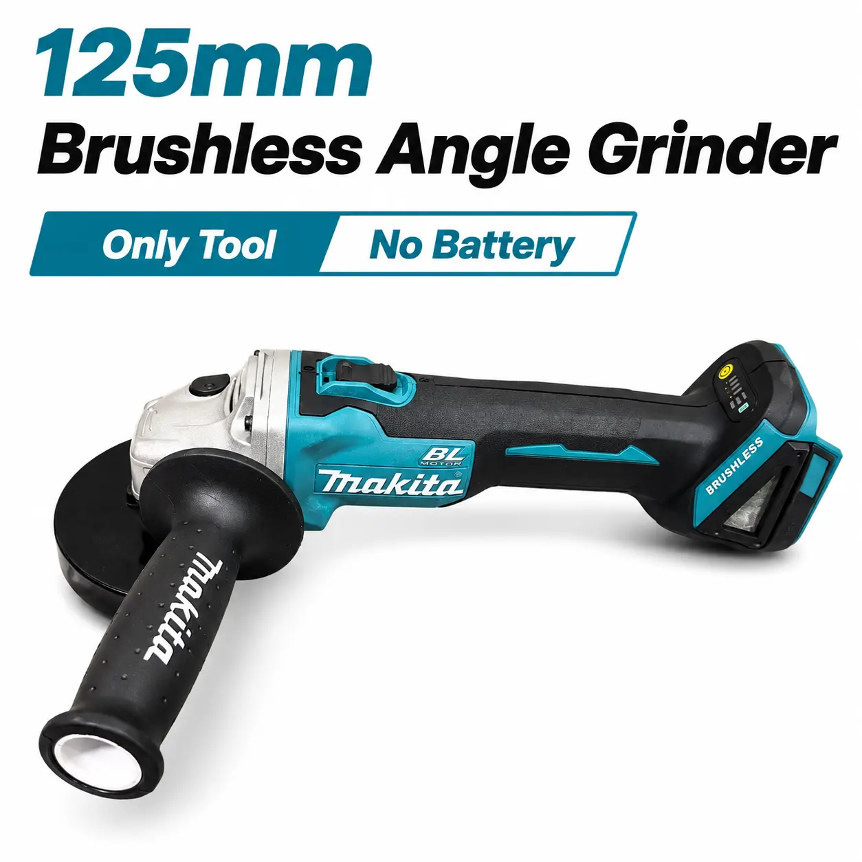 Makita DGA404 18V Brushless Battery-Powered Cordless Cutting Machine - 125mm, Variable Speed, Consistent Power, Efficient Performance, Versatile Use Hand Tool for DIY Enthusiasts (Multitools & Accessories Included)