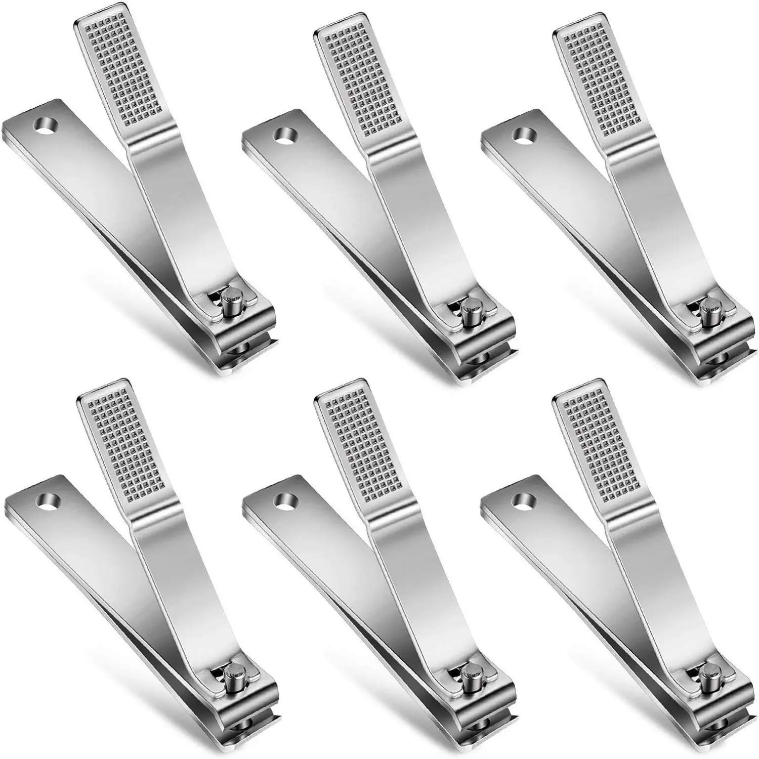 6Pcs Toenails Clippers Big Nail Clippers Straight Edge Toenails Cutters Stainless Steel Nails Trimmer Cutters for Men Women Thick Nails, Straight Sharp Blade and Anti-Slip Handle (Silver) - Home Improvement.