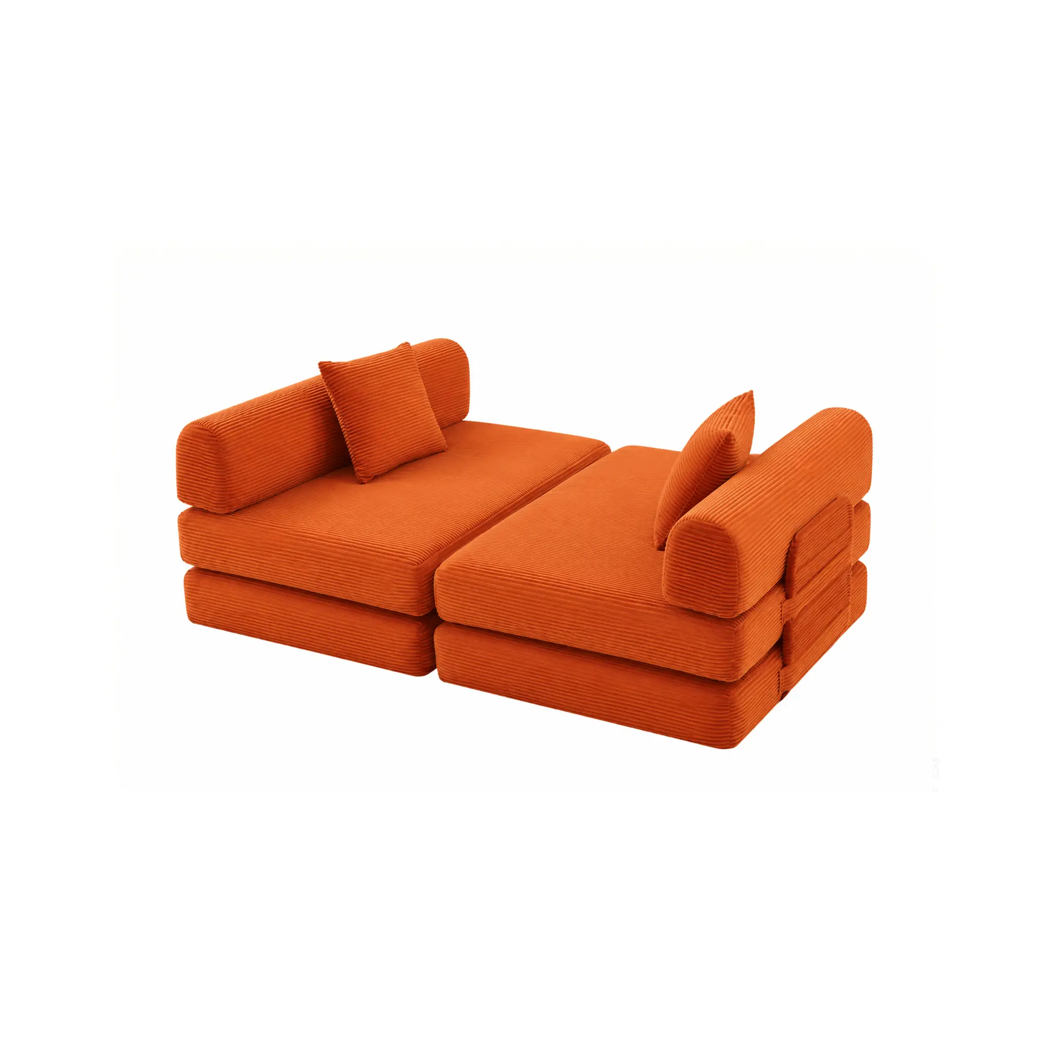 【OLD CUSTOMER DEAL】2-Pack Modular Sofa Armrests, Add-On Armrest Set for Weture Convertible Sleeper Sofa, Corduroy Replacement Arm Cushions Compatible with 79"/118" Modular Floor Sofa, No Assembly