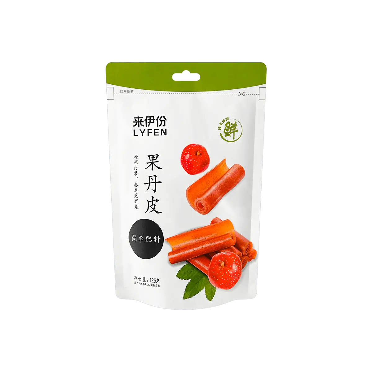 Yifen Hawthorn Rolls 125g - Sweet & Sour Fruit Leather Snacks, Chinese Traditional Confectionery, Appetizer