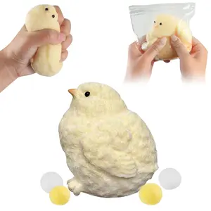 Handmade Chick Squeeze Toys Ultra Soft Squishy Fidget Toys Silicone Squishies Toys for Stress Relief ( Chicken ) (1pcs)