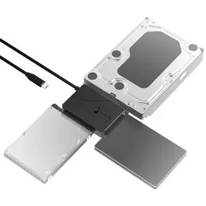 Sabrent USB-C to SSD SATA IDE 2.5 3.5 5.25 Inch Hard Drive Converter with UL Power Supply and LED Activity Lights 10TB Support