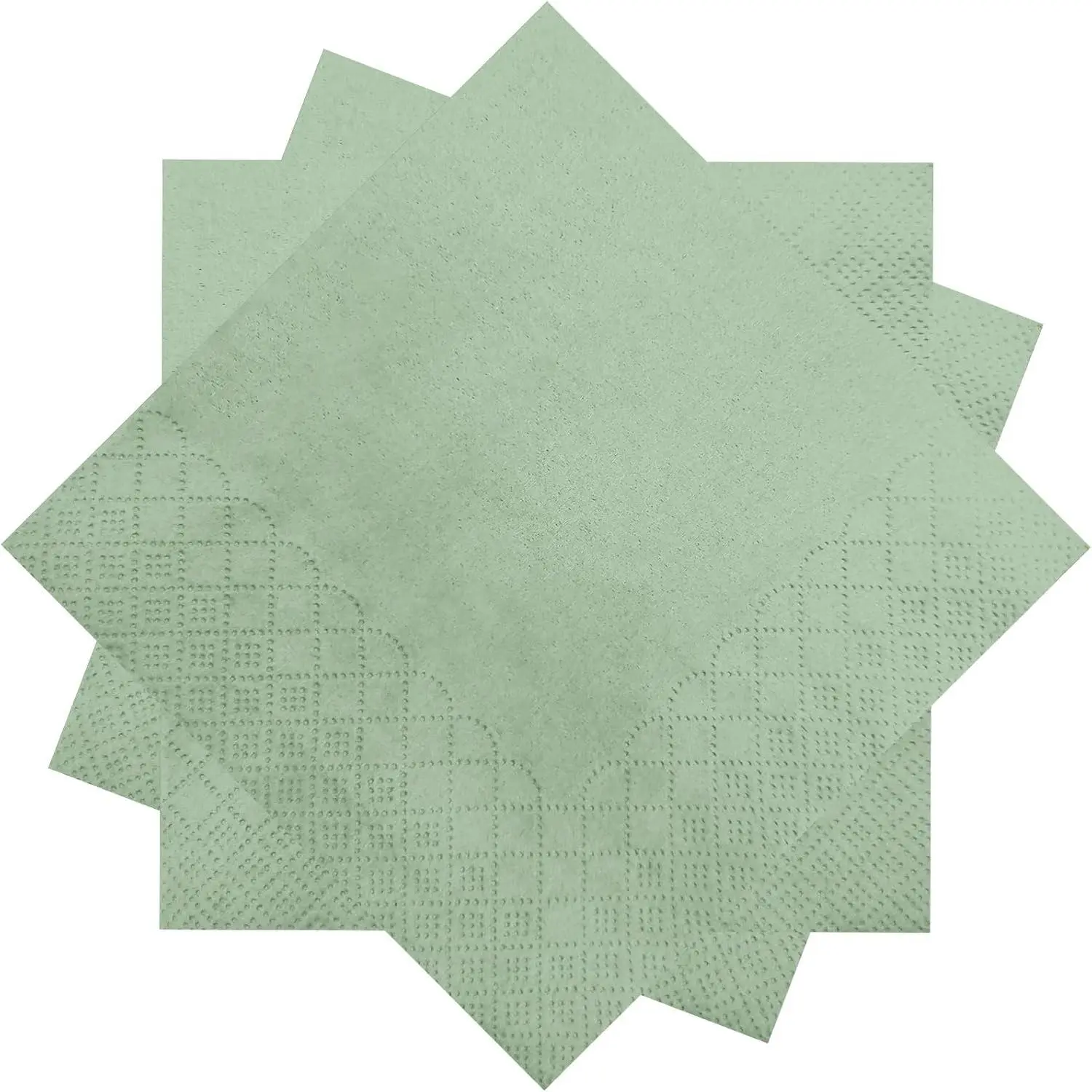 300 Count Sage Green Beverage Napkins,2-Ply Green  Napkins,Disposable Sage Green Party Napkins for Dinner Wedding Birthday Party