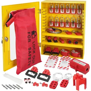 VEVOR Electrical Lockout Tagout Kit,  , 59 PCS Safety Lockout Tagout Station With Padlocks, Hasps, Tags, Ties, Plug Lockout, Circuit Breaker Lockouts, Valve Lockouts, Cable Lockout, Lockout Bag, Box