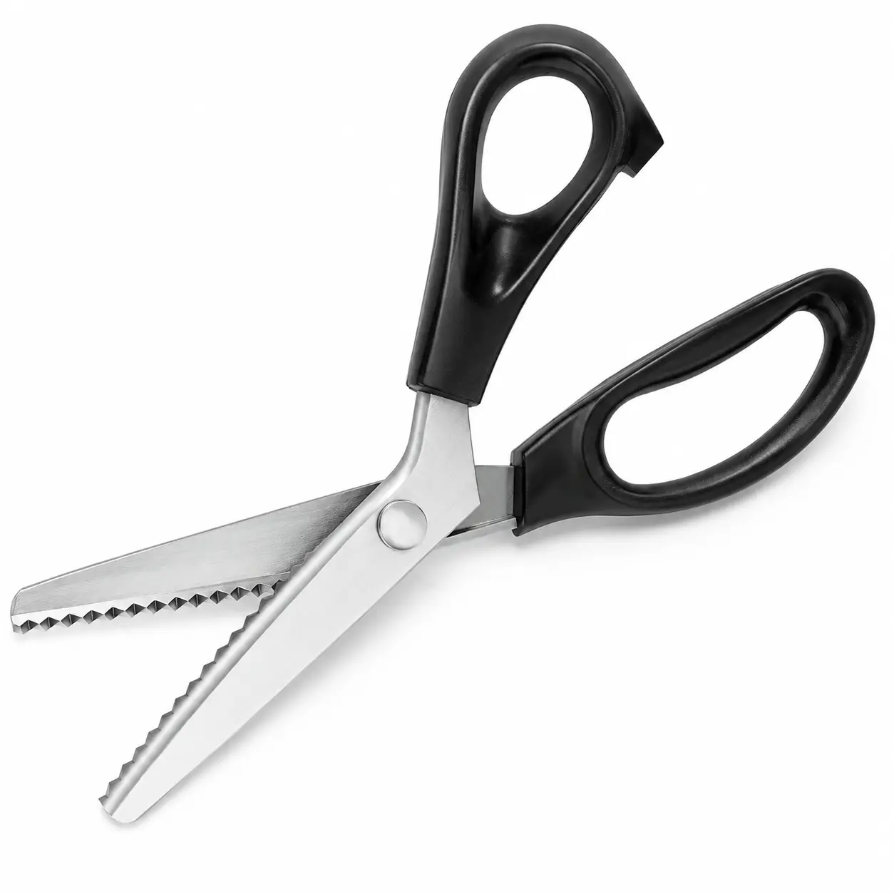 Pinking Shears, 9'' Zig Zag Scissors for Fabric, Stainless Steel Zig Zag Scissors with Serrated Teeth Professional Handheld Dressmaking for DIY Crafts, Sewing Accessories and Supplies, Lace, Dressmaking, Sewing & Tailoring - Durable & Sharp
