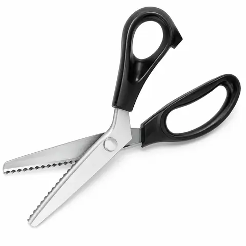 9-in Pinking Shears - Stainless Steel Serrated Blade Zig Zag Cut DIY Sewing Shears Sewing Tools, Professional Handheld Dressmaking Craft Supplies for Adults