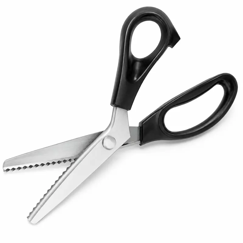 9-in Pinking Shears - Stainless Steel Serrated Blade Zig Zag Cut DIY Sewing Shears Sewing Tools, Professional Handheld Dressmaking Craft Supplies for Adults