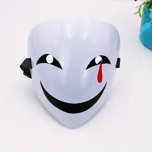 1pc/2pcs, Horror Cool Pure White Full Face Mask Prank Prop, Halloween Cosplay Photo LARP Party Funny Supply, Stage Performance Accessory