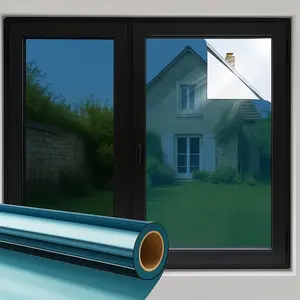 50cm Wide Privacy & Heat Control Window Privacy Films – Reusable, Anti-Glare, UV Protection for Home/Car, Sun Shade Film