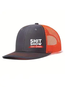 Unisex Baseball Cap with Letter Printing, Mesh Design, Slight Curve Brim, Adjustable Fit, Ideal for Men & Women, All-Season Wear, Summer Hat, Fashion Hats