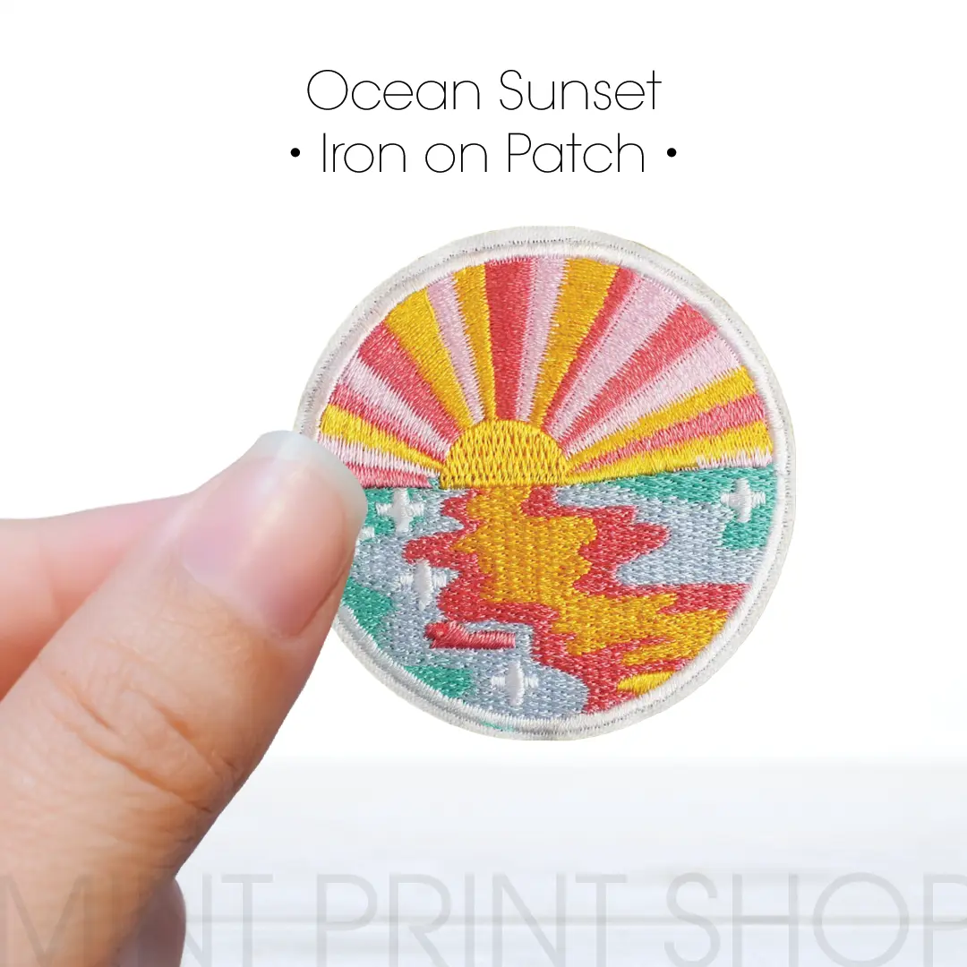 Ocean Sunset | Embroidery Patch Ocean Sunset | Embroidery Patch